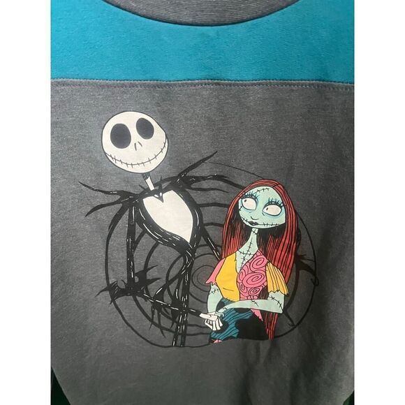 Women's Nightmare Before Christmas Gray & Blue Sweater Sz Medium - Picture 3 of 5